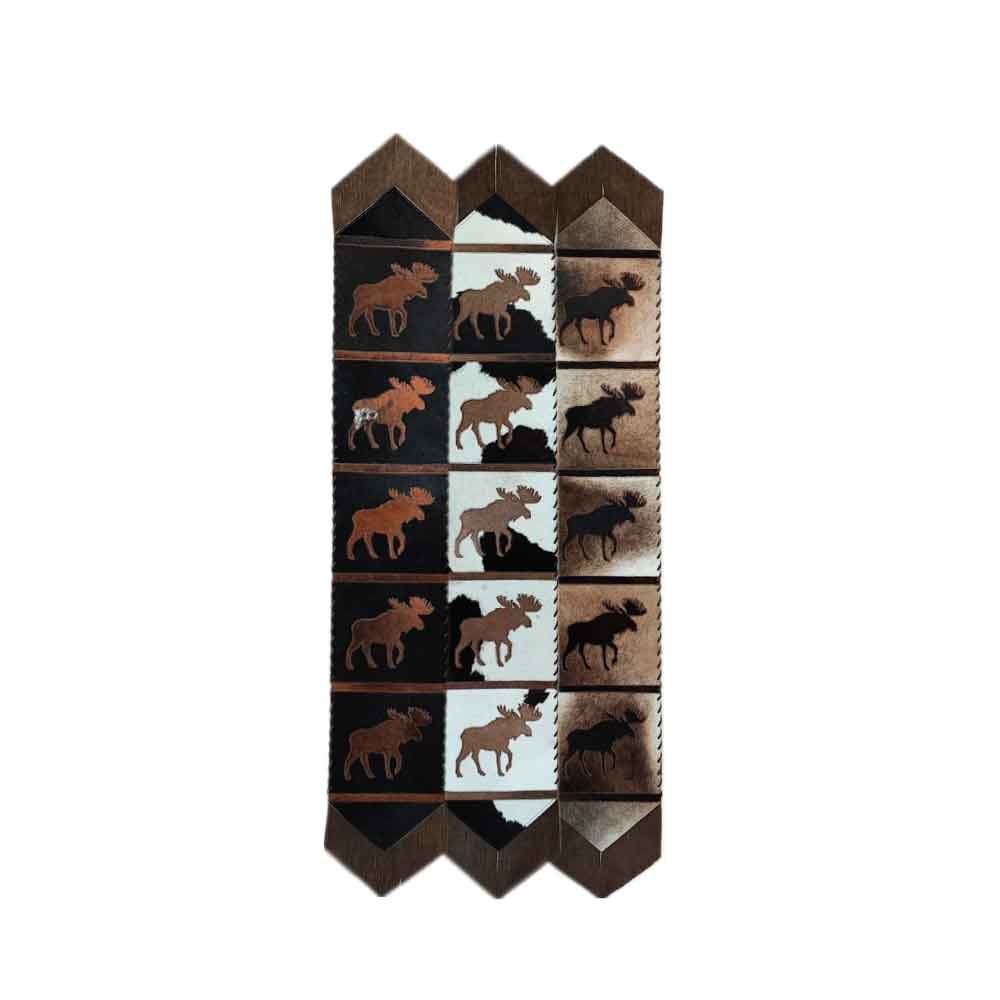 Table Runner Model 1 - Moose, with Fringes, 1' X 8'
