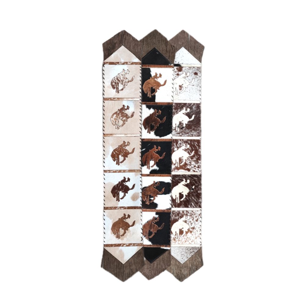 Table Runner Model 1 - Bucking Horse, with Fringes, 1' X 10'