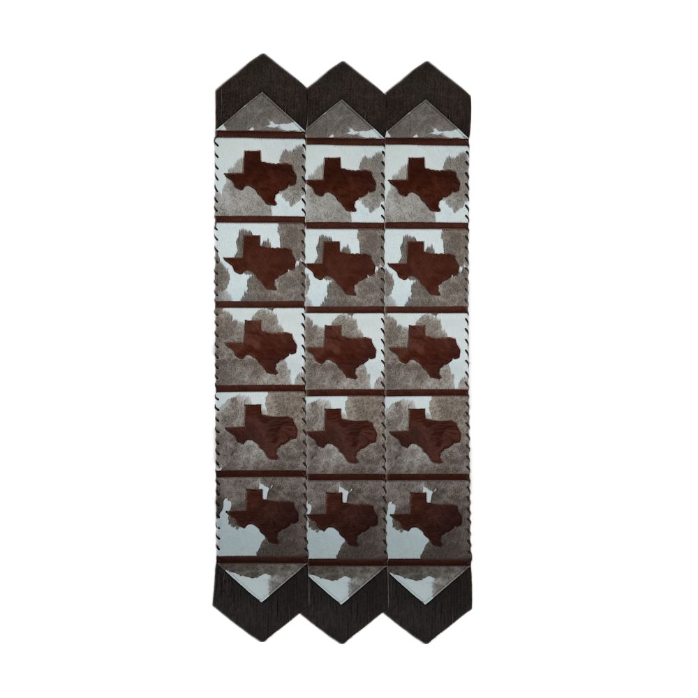 Table Runner Model 1 - Texas Map, with Fringes, 1' X 8'