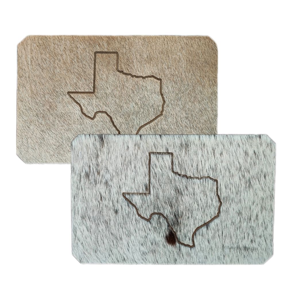 Cowhide Wall Sign with Sticker - Texas Map