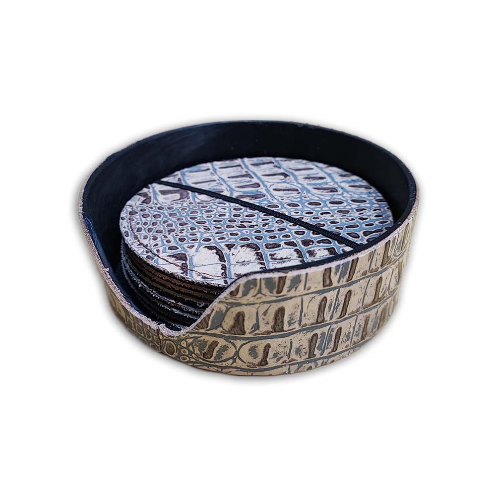 Holder Croc Tan - for 6 pcs Coaster Set Holder Croc Tan - for 6 pcs Coaster Set