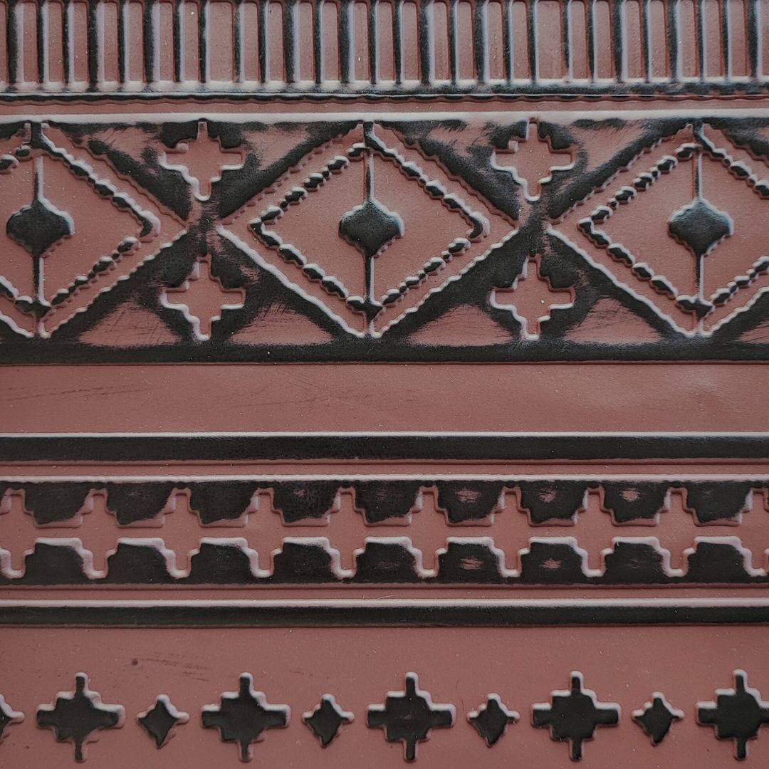 Navajo Black & Brown Embossed Sides Navajo Black & Brown Embossed Sides