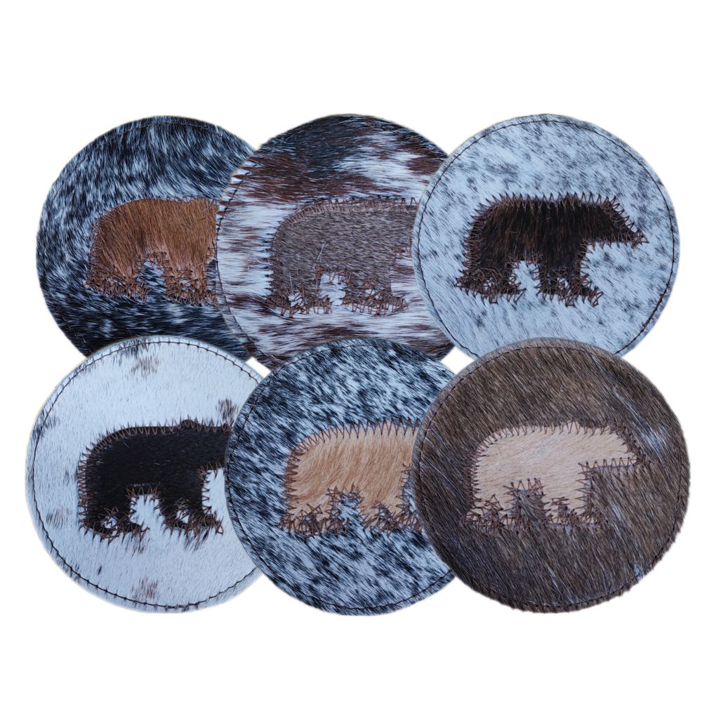 Coaster Bear, Stitched Border