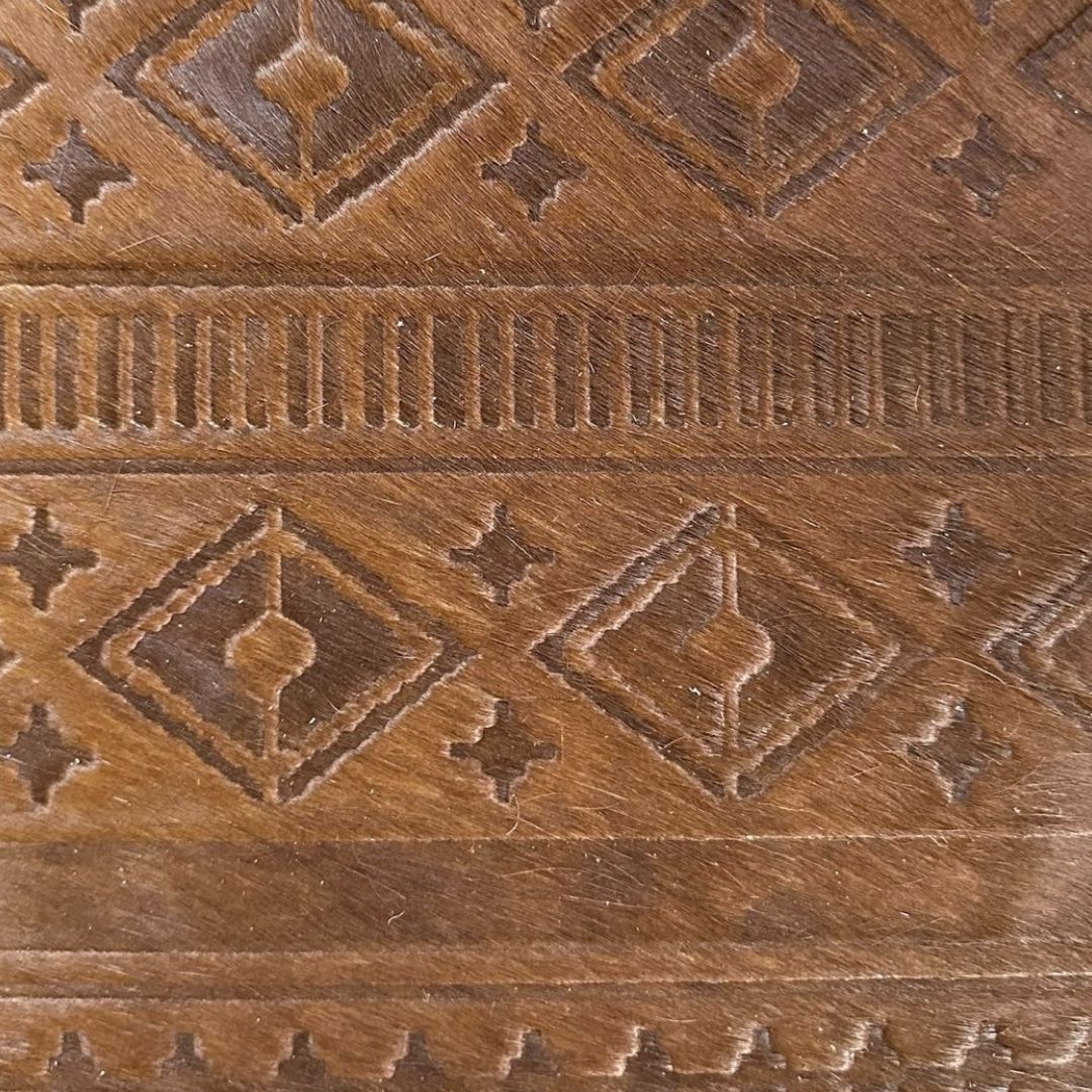 Navajo Hair-on Brown Embossed Sides Navajo Hair-on Brown Embossed Sides