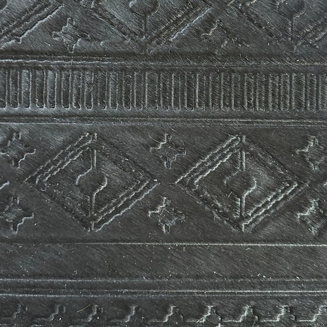 Navajo Hair-on Black Embossed Sides Navajo Hair-on Black Embossed Sides