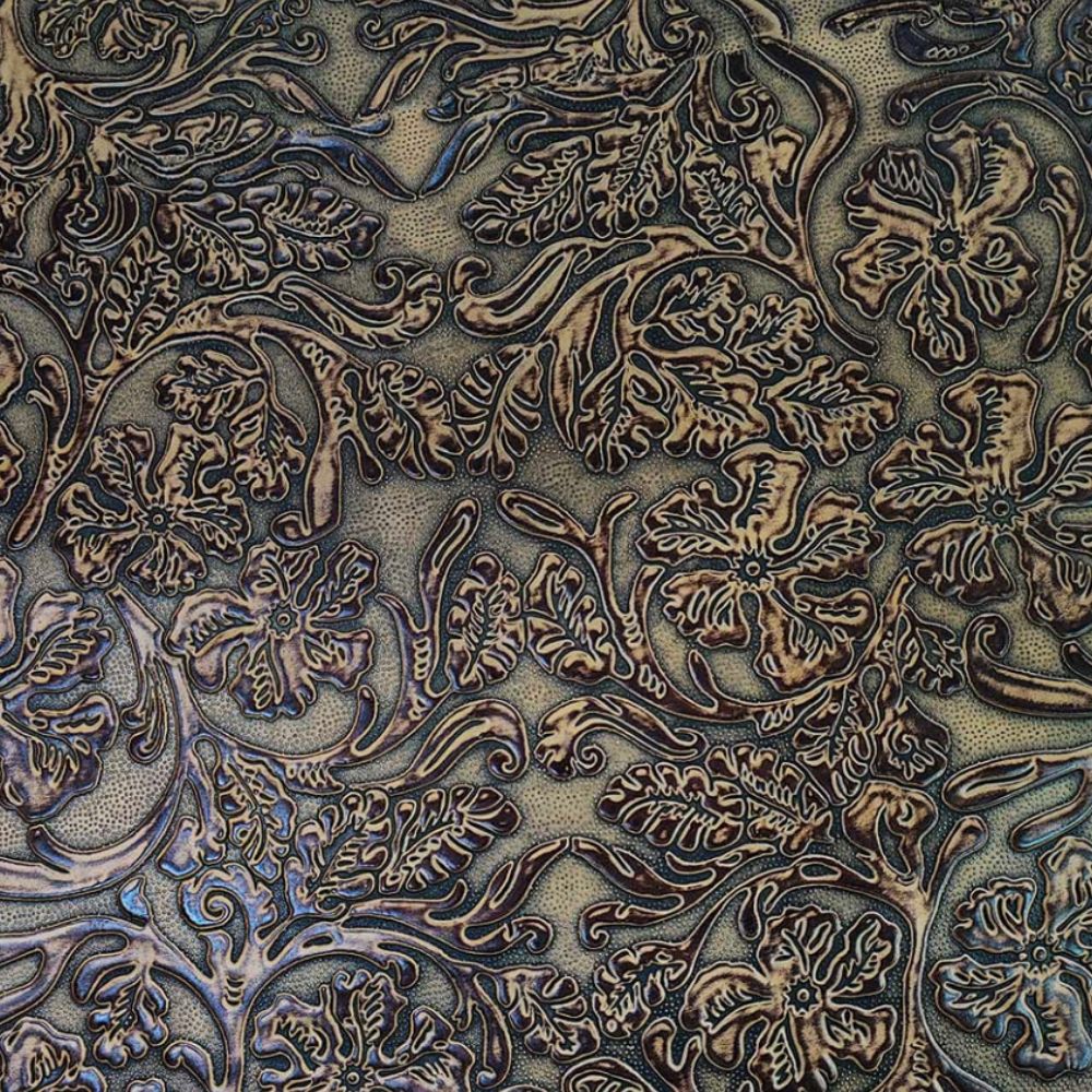 Indios Floral Tan Embossed Sides Indios Floral Tan Embossed Sides