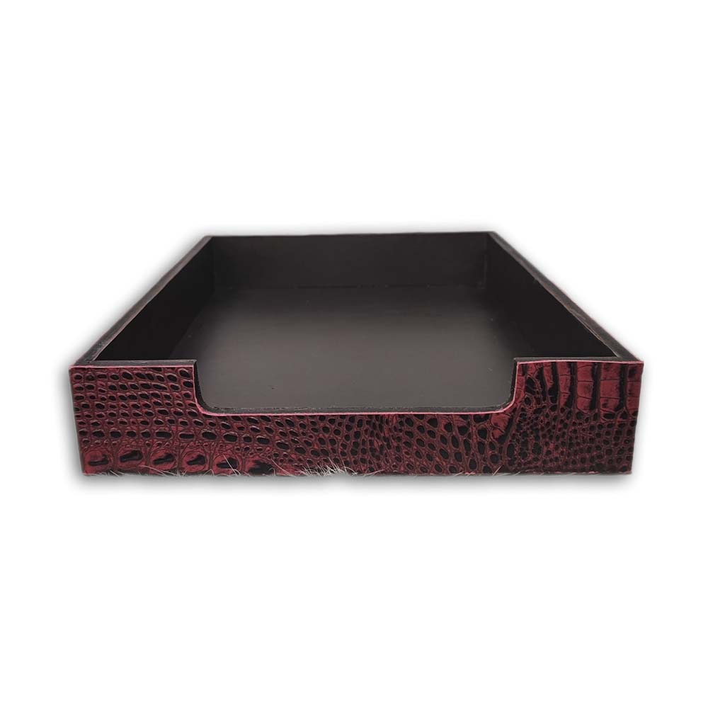 Magazine & Documents Organizer, Croc Red Magazine & Documents Organizer, Croc Red