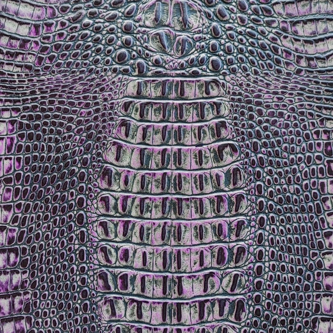 Croc Purple & Tan Embossed Sides Croc Purple & Tan Embossed Sides
