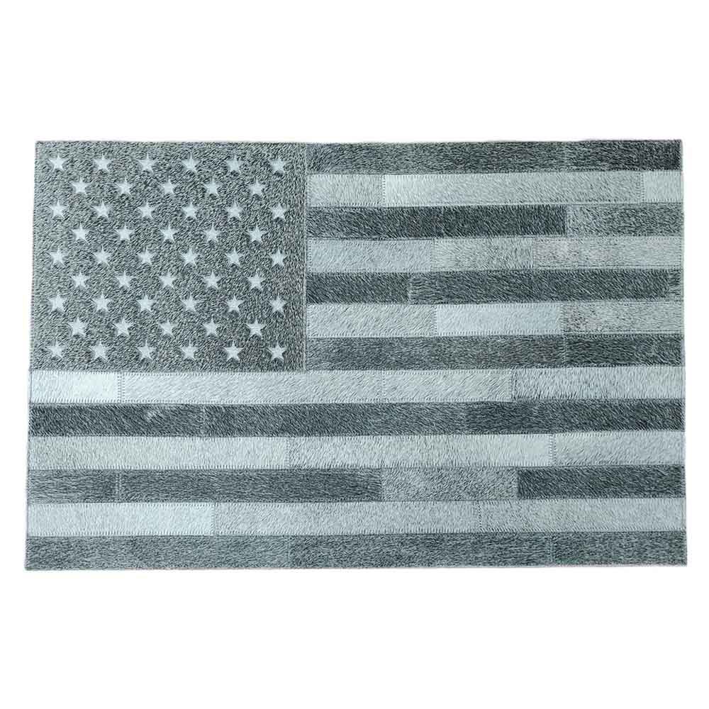 USA Flag Rug Size 32" x 20" - Grey