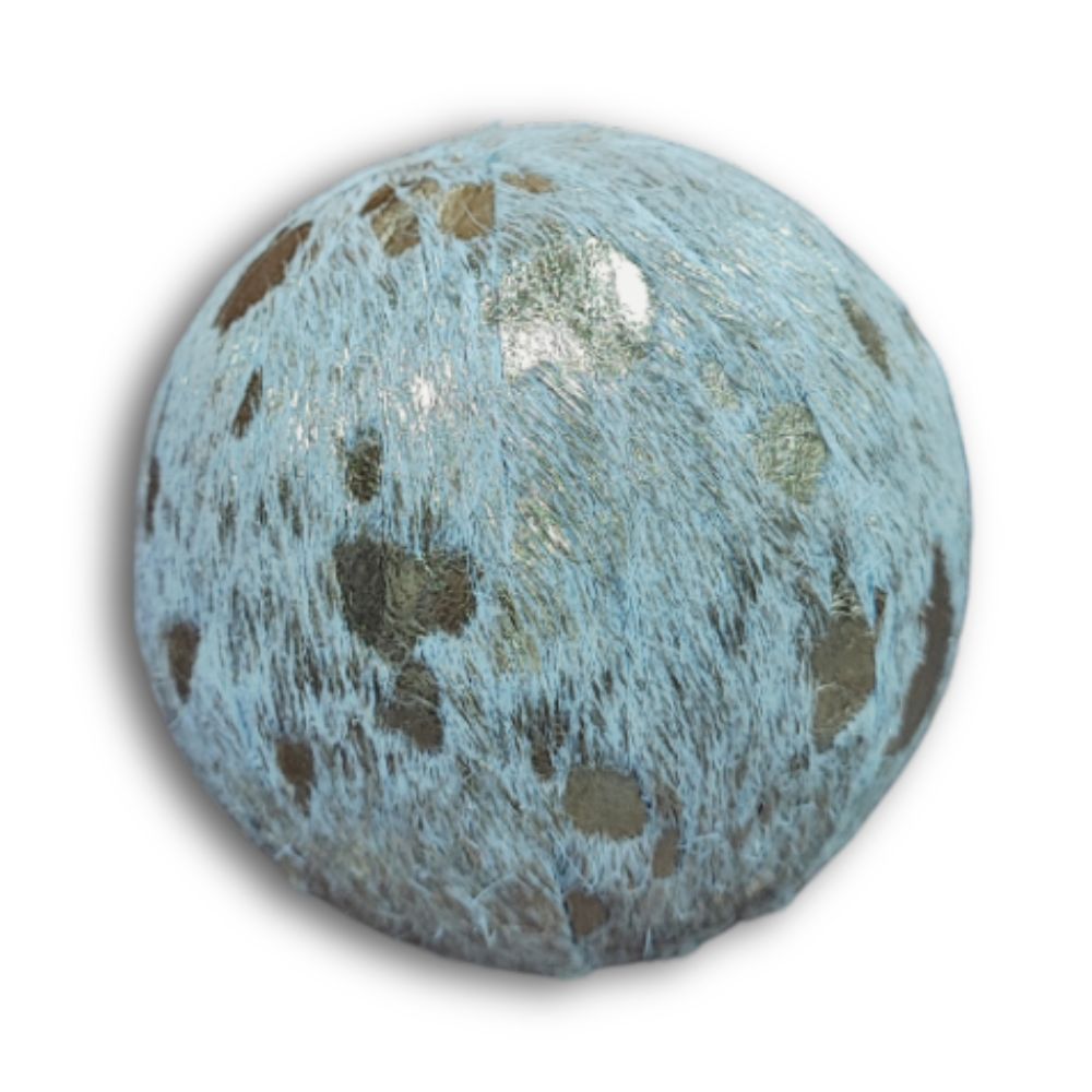 Decorative Ball, Splashed Gold on White - 3” Diameter Decorative Ball, Splashed Gold on White - 3” Diameter