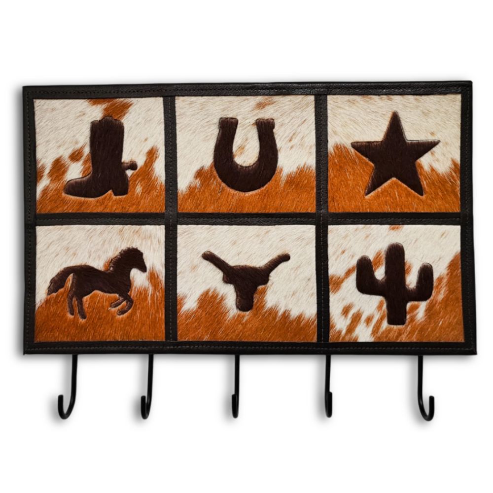 Wall Hook Western, Brown and White Wall Hook Western, Brown and White
