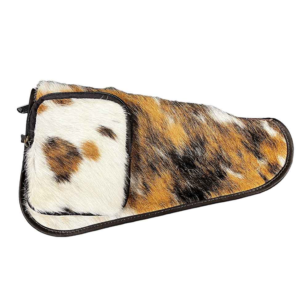 Gun Case with Side Pocket, Cowhide Natural Colors