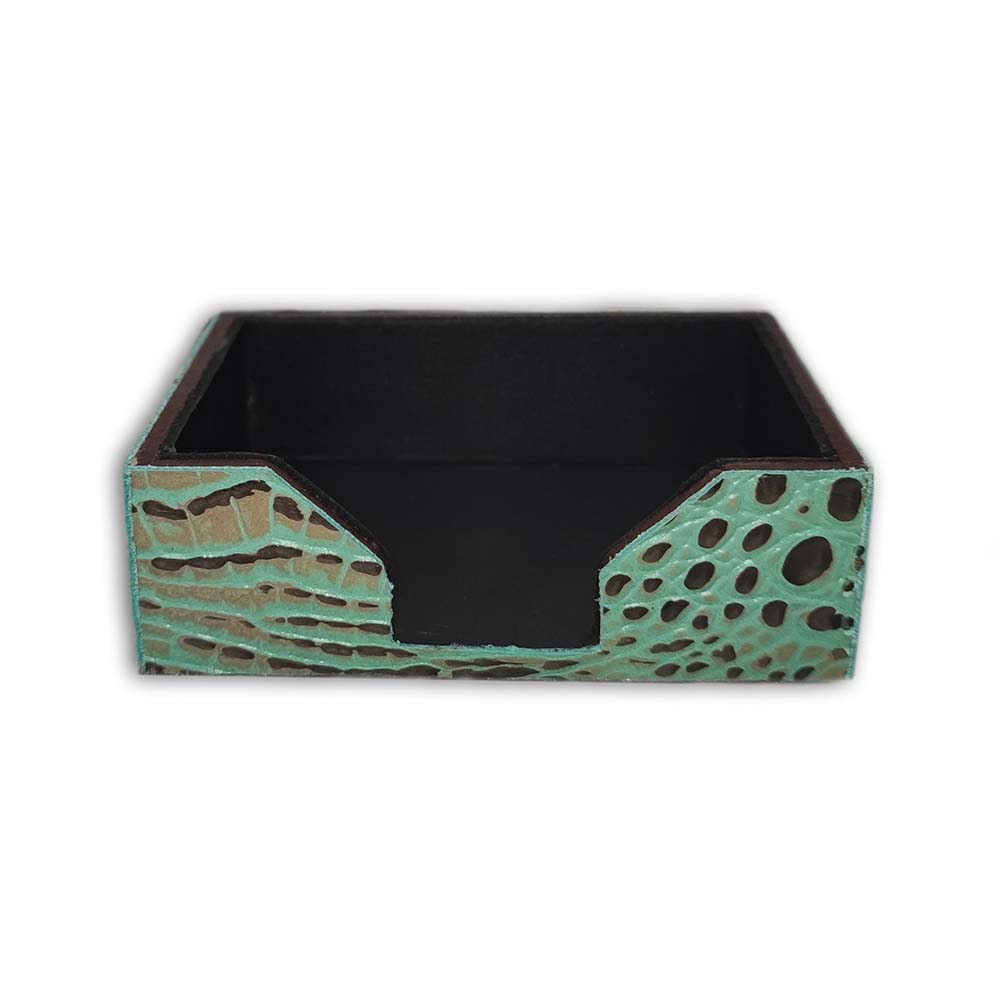 Card Holder, Croc Turquoise Card Holder, Croc Turquoise