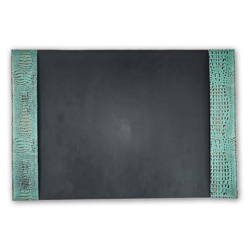 Desk Pad, Croc Turquoise