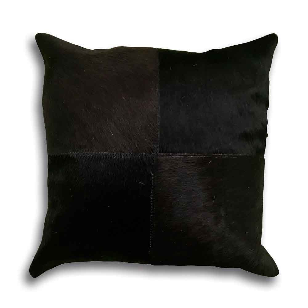 Pillow Case 4 Panels Black, Cowhide Double Sided, Size 12' X 20' Pillow Case 4 Panels Black, Cowhide Double Sided, Size 12' X 20'