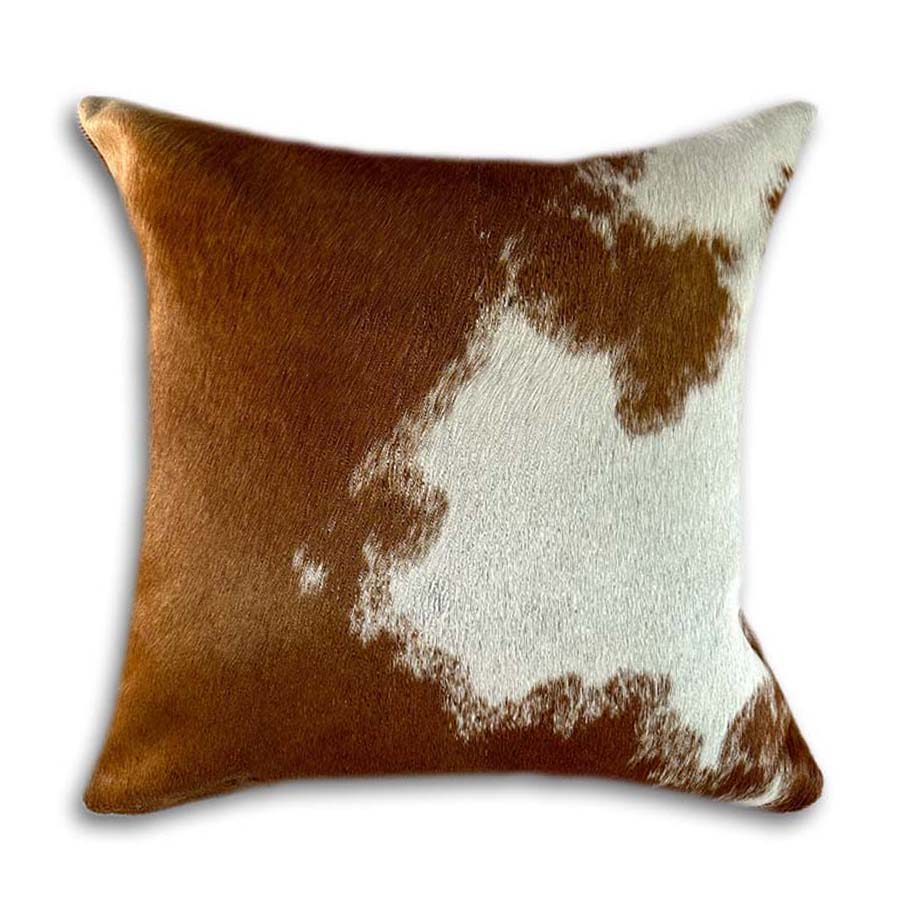 Pillow Case Brown and White, Cowhide Double Sided, Size 12' X 20' Pillow Case Brown and White, Cowhide Double Sided, Size 12' X 20'