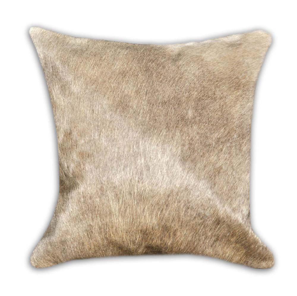 Pillow Case Champagne, Cowhide Double Sided, Size 20' X 20' Pillow Case Champagne, Cowhide Double Sided, Size 20' X 20'