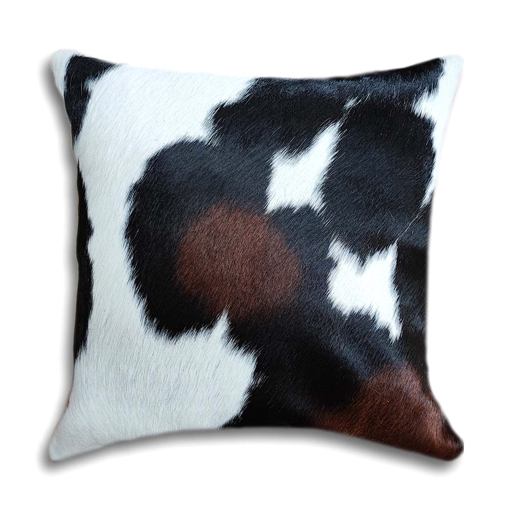 Pillow Case Tricolor, Cowhide Double Sided, Size 16' X 16' Pillow Case Tricolor, Cowhide Double Sided, Size 16' X 16'