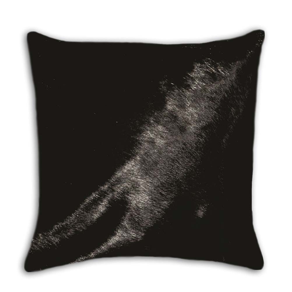 Pillow Case Black, Suede Fabric Backing, Size 16' X 16' Pillow Case Black, Suede Fabric Backing, Size 16' X 16'