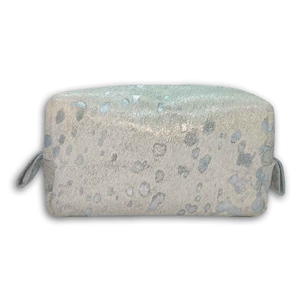 Toiletry Bag, Silver Splashed on White