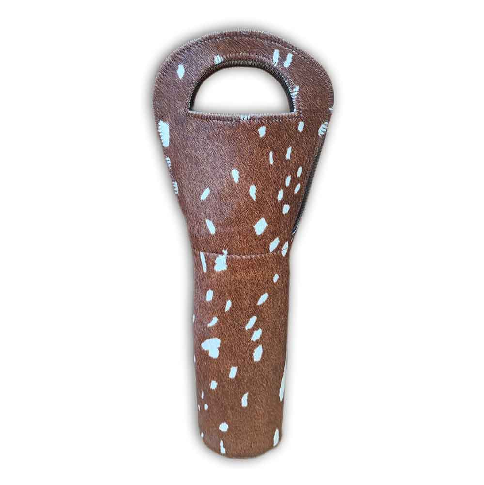Wine Bottle Bag, Axis Deer Print